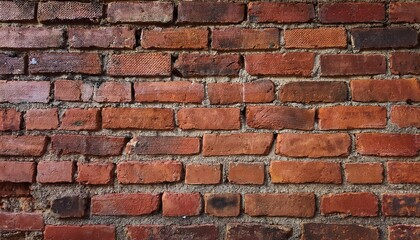 Fototapeta premium loft exposed dirty vintage brick wall brown red brickwork texture banner
