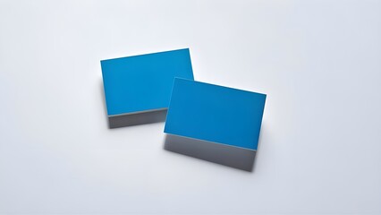 mockup, template, copy space concept with two business card isolated on white background, for mock up