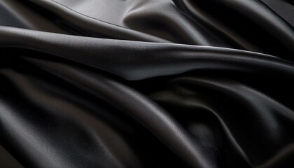 black cloth silk background with soft light