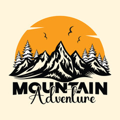 Premium Mountain Outdoor Scenery Logo Best for Outdoor and Mountain Related Industry