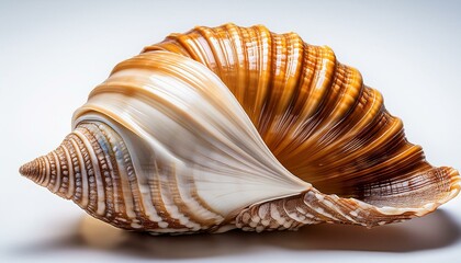 Obraz premium intricate spiral seashell with rich textures isolated on cutout background
