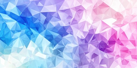 Geometric abstract pattern design with colorful polygon shapes in gradient shades of blue and pink creating a modern vibrant background for web design, posters, and digital art projects