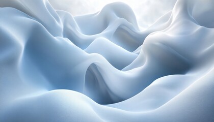 Obraz premium Seamless Pastel Aqua 3D Delicate, Gentle, Light Wave Texture Background With Monochromatic Colors.