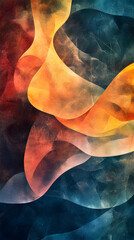Abstract Colors and Shapes: Fluid Gradient Design for a Modern Background Pattern with Vibrant Textures and Warm Cool Contrasts in a Dynamic Artistic Composition