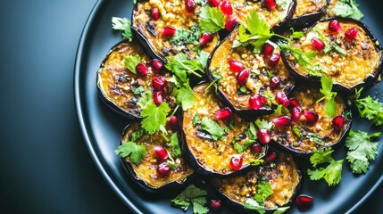 Grilled Eggplant with Pomegranate and Herbs: A Delicious and Healthy Recipe