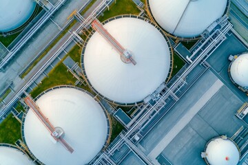 Biogas digester converting organic waste into biomethane in modern plant