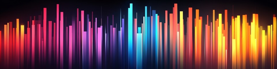 Obraz premium Vivid Spectrum Lines An Artistic Digital Representation of Energetic Flows and Rhythms