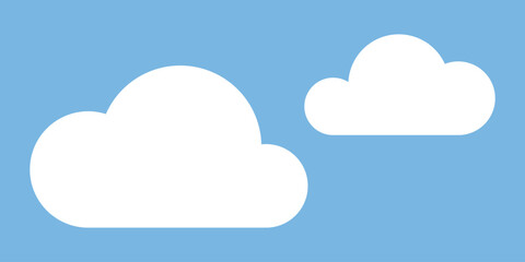 Fluffy sky clouds geometric design