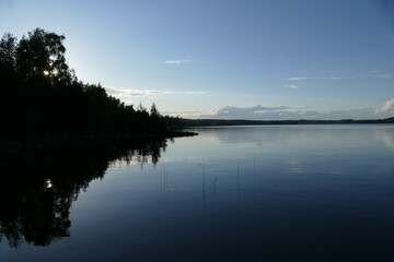 view across lake, Finland