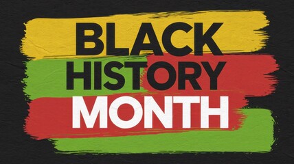 Black history month is celebrated in a colorful artistic design