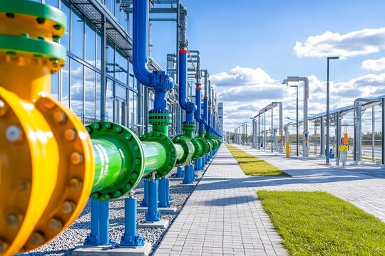 Industrial-grade biomethane pipelines efficiently distributing renewable gas to power grids
