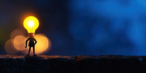 innovation concept with light bulb man