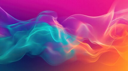 Fototapeta premium A vibrant abstract image featuring flowing waves of blue, pink, and orange hues, creating a sense of dynamic motion and energy.