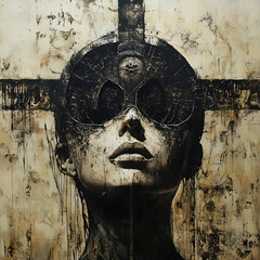 Abstract Portrait Photography: A Modern and Emotional Monochrome Art Expression