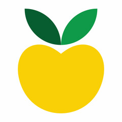 Ripe apple fruit geometric symbol