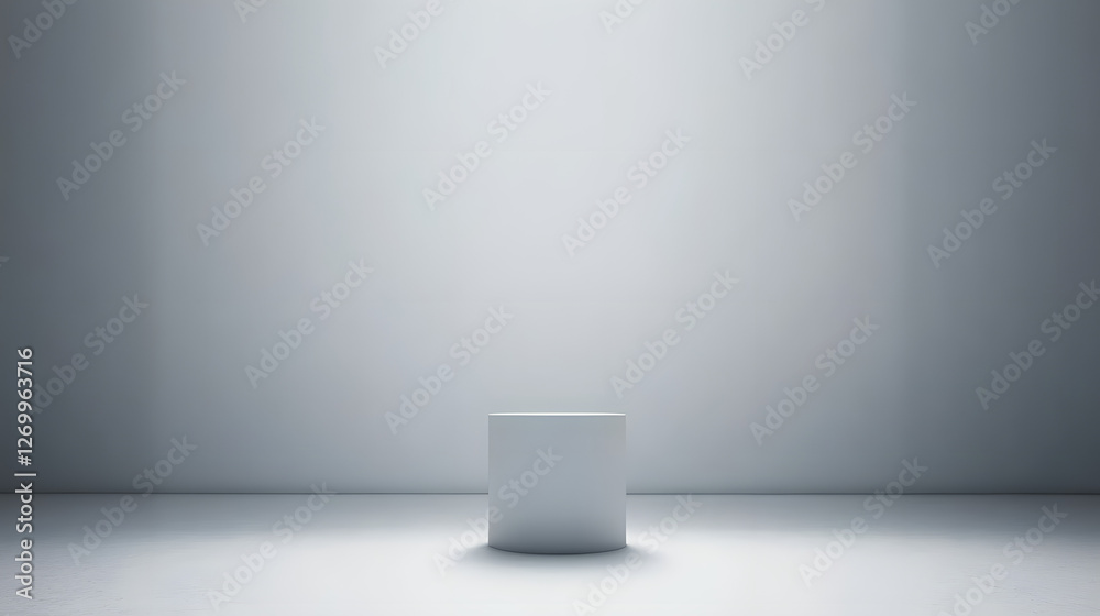 Poster empty gray studio background. design for displaying product.