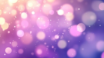 Fototapeta premium A dreamy abstract background filled with soft purple and pink bokeh lights, creating a whimsical and enchanting atmosphere.