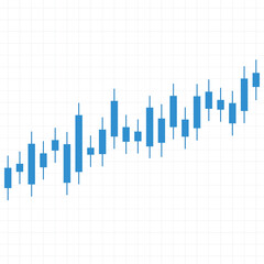 vector illustration of a blue graph