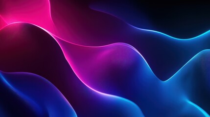 Fototapeta premium An abstract wave pattern in vibrant shades of pink, blue, and purple, creating a dynamic and energetic visual effect.