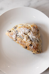 Blueberry scone from the top 