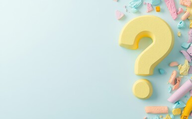 Faq problem solutions and chat symbols are often depicted by a cartoon question mark, generated using 3d rendering techniques