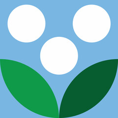 Creative flower geometric design element