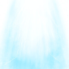Blue Lightning Energy Beam isolated on a transparent background