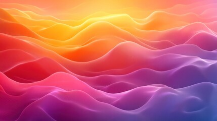 Obraz premium Abstract Multicolored Wavy Landscape Background with a Smooth Gradient