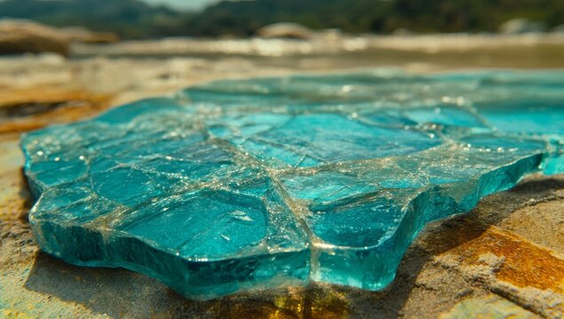 Background template using modern transparent glass with texture