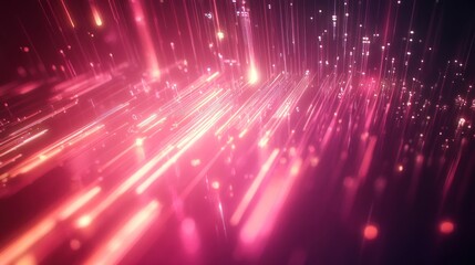 Abstract Technology Background with Glowing Lines and Data Stream Effect