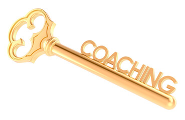 Key Coaching, 3D rendering isolated on transparent background