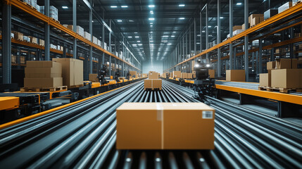 Automation enhances efficiency in a modern warehouse during daylight hours