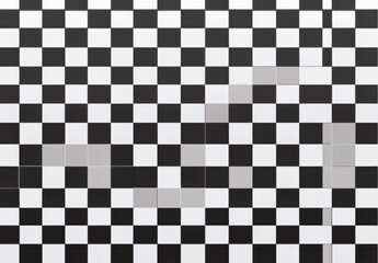 Fototapeta premium Black and white checker pattern, checkered chessboard, grid and mesh texture, race flag