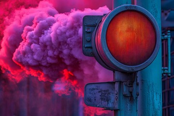 The emission of carbon smoke from industrial factories results in air pollution, which is a major factor in the global warming and climate change crisis