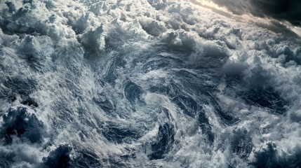 Stunning Aerial View of a Turbulent Sky, a Dramatic Display of Nature's Power