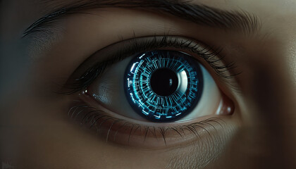 Fototapeta premium The Future of Space and Technology with Artificial Intelligence