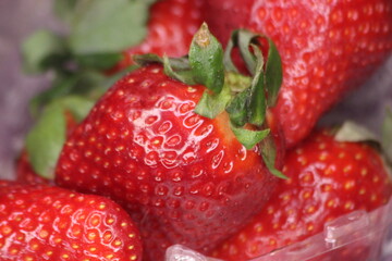 Fresh Strawberries Close Up