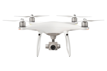 white quadcopter drone with four propellers and camera, designed for aerial photography and videography. Its sleek design and advanced technology make it ideal for capturing stunning visuals