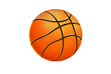 Fototapeta premium vibrant orange basketball with black lines, perfect for sports enthusiasts and athletes. Ideal for games, training, and fitness activities