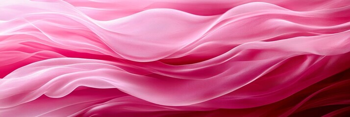 Obraz premium Abstract Pink Chiffon, Flowing Softly Draped Fabric Background. Elegant Chiffon Texture. Closeup.