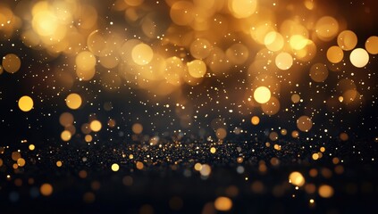 background and gold sparkles on a dark background