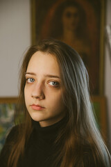 portrait with a beautiful girl