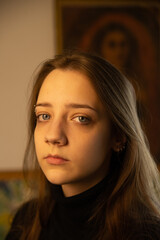 portrait with a beautiful girl