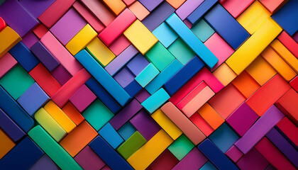 Fototapeta premium Vibrant Abstract Geometric Background with Colorful Shapes and Patterns