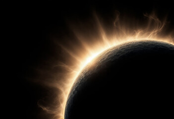 Naklejka premium Eclipse total de sol