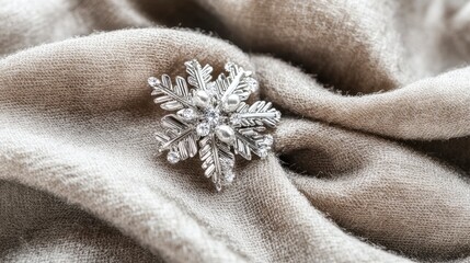 A Stunning Snowflake Brooch, Exquisite Detail and Timeless Elegance. Perfect for a Winter Fashion Statement.