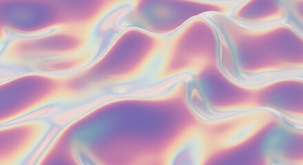 Obraz premium Mesmerizing holographic fluid textures with iridescent color transitions