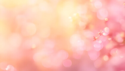 Obraz premium Soft blurred pastel colors in pink yellow. Soft, blurred gradient transitioning from pink to peach. Suitable for wallpaper