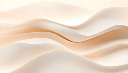 Smooth flowing beige and white abstract waves smooth, peach colored surface with a subtle gradient.