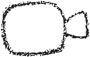 Naklejka premium Hand drawn grunge texture doodle symbol. Chalk or crayon effect element isolated on white background for underline in business presentation, checklist, education material.